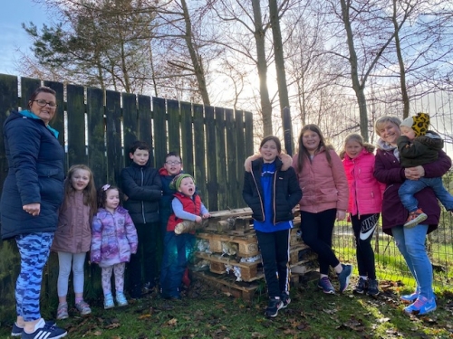 The new Bug Hotel in Mullacreevie Park, Armagh, 21 November 2020